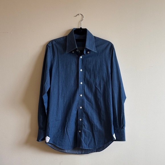 Classic Denim Wash Button-Down Shirt - Picture 1 of 2